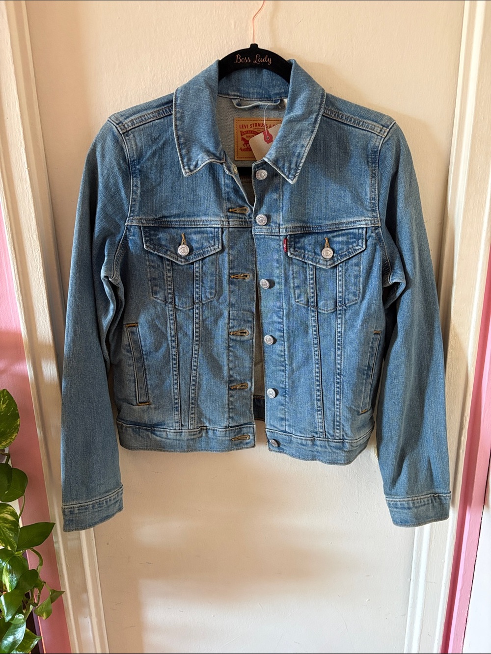 NWT Levi's Blue Denim Jacket with Buttons and Pockets